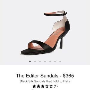 Black Stiletto Heels with Ankle Strap